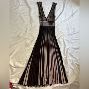 Zara Black and Cream Backless Dress